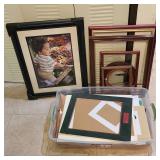 Picture Frames & Bin Full Of Matting