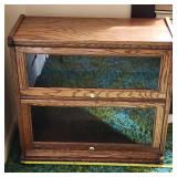 2 Shelf Glass Door Front Lawyers Bookcase