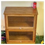 Nightstand sized 2 Shelf Lawyer Bookcase