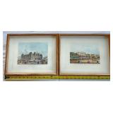 2 Antique French Aquatint Engravings #2