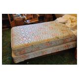 Twin Bed Box & Frame Vintage Lace Sheets