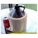 Antique Moonshine Stoneware Glazed Pottery Jug