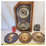 Vintage Decor Ancient Egypt Metal & Stone Carved