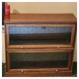 2 Shelf Glass Door Lawyer Bookcase