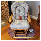 Vintage Glider Rocker Solid Sturdy Wood
