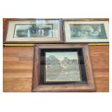 3 Antique-Vintage Prints & Frames
