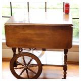 Vintage Tea Coffee Serving Cart Double Drop Leaf