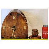Repurposed Antique Block & Tackle Pulley Clock
