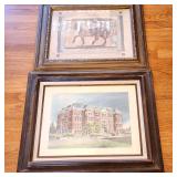 2 Large Art Prints Horse & University Of Portland