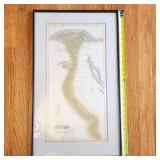 1777 (?) Framed Antique Map Of Egypt