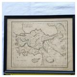 Framed Antique French Map Of Asia Minor