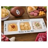 47th-Main Football Condiment Platter - OK SOONERS