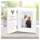 25th Anniversary Tabletop Frame: 4x6, White