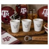 Lot of 3 - 47th-Main Double Shot Glasses - AGGIES