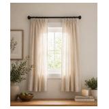 Matte Black Curtain Rod: 3 Mounts, 45'
