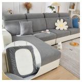Couch Cushion Covers: Lg Single Seat, Gray