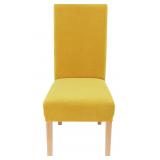 Velvet Stretch Dining Room Chair Cover - Yellow