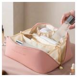 Makeup Organizer Zipper Bag: 5'x9', Pink