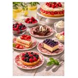 Spring Shop - Set of 4 Red Melamine Dessert Plates