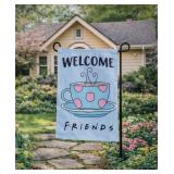 'Welcome Friendsï¿½ Spring Garden Flag - 11x17'