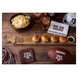 47th & Main Football Wood Slider Servers - AGGIES