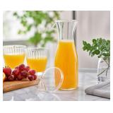 Carafe Juice Jar Beverage Decanter, Clear: 20oz