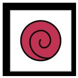 Clan Uzumaki Wall Art: Black Framed 12'' x 12''