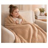 Comfort Bay Teddy Sherpa Throw Blanket