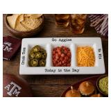 47th & Main Football Condiment Platter - AGGIES