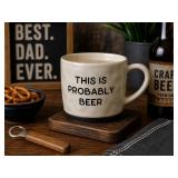Hand-Crafted Stoneware Mug, 15oz: Probably Beer