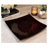 Decorative Red Plate: 11.5'x11.5'