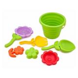7pc Flower Sand Bucket Play Set