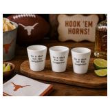 Lotof 3- 47th-Main Double Shot Glasses -.LONGHORNS