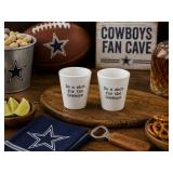 Lot of 2 - 47th-Main Double Shot Glasses - COWBOYS