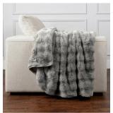 Life Comfort Bubble Throw Blanket - Gray