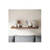 Dark Oak Composite Wood Rect Shelf: 36'L