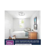 Brookeshore Chrome Ceiling Fan: 20in, Clear Blades