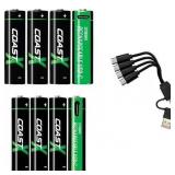 AA/AAA USB-C Rechargeable Lithium Batteries 8pcs