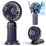 Koonie Hand Fan: Portable, USB, Deep Blue