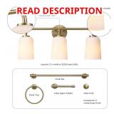 Vanity 24' Brass Light + Bathroom Accessories