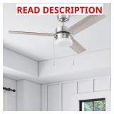 Harbor Breeze Vue Ceiling Fan: 44', Brushed Nickel