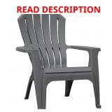 Adams Patio Stackable Chair: Charcoal
