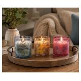 Floral Scented Candle Set: 3pc, 7oz