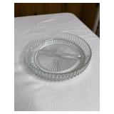 Vintage Indian glass serving dish 7' diameter