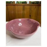Vintage Pottery Dusty Rose Wavy Edged Bowl 4x11