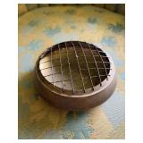 Brass Flower Frog Bowl with Removable Grid Lid,