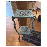 Heavy green metal table 29' tall