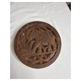 Hand Carved Wooden Trivet Elephant Made in India