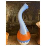 Vintage murano style art glass vase 17'