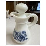 Vintage Avon Pitcher Bath Oil Milk Glass Bottle